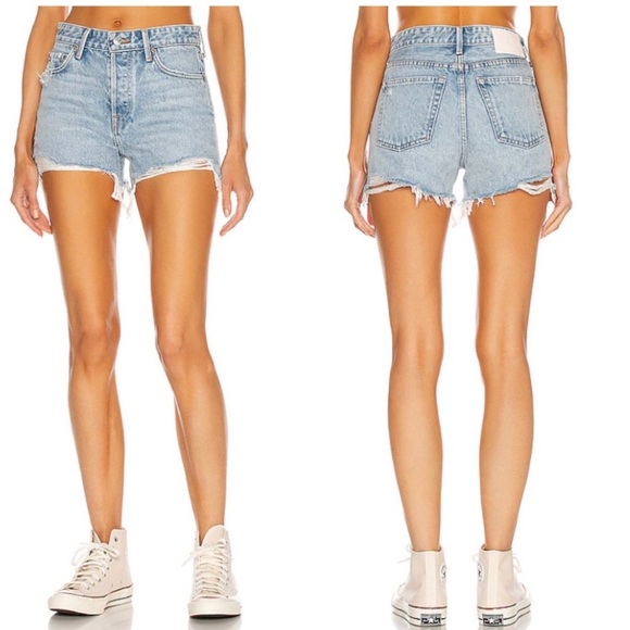 GRLFRND Helena High Rise Cut Off Shorts in NEWPORT SIZE 25 - Picture 2 of 12